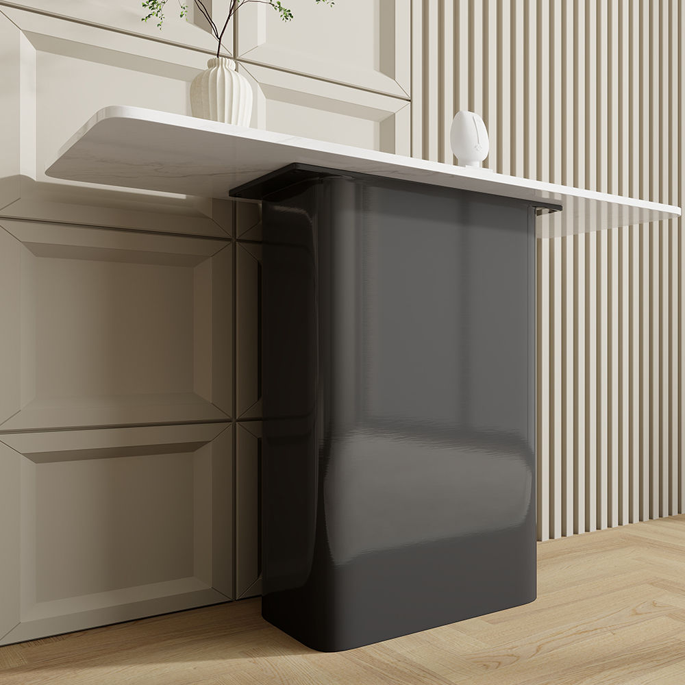 Gray Sintered Stone Console Tables