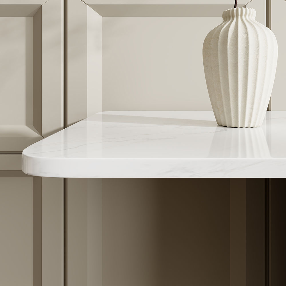 Gray Sintered Stone Console Tables