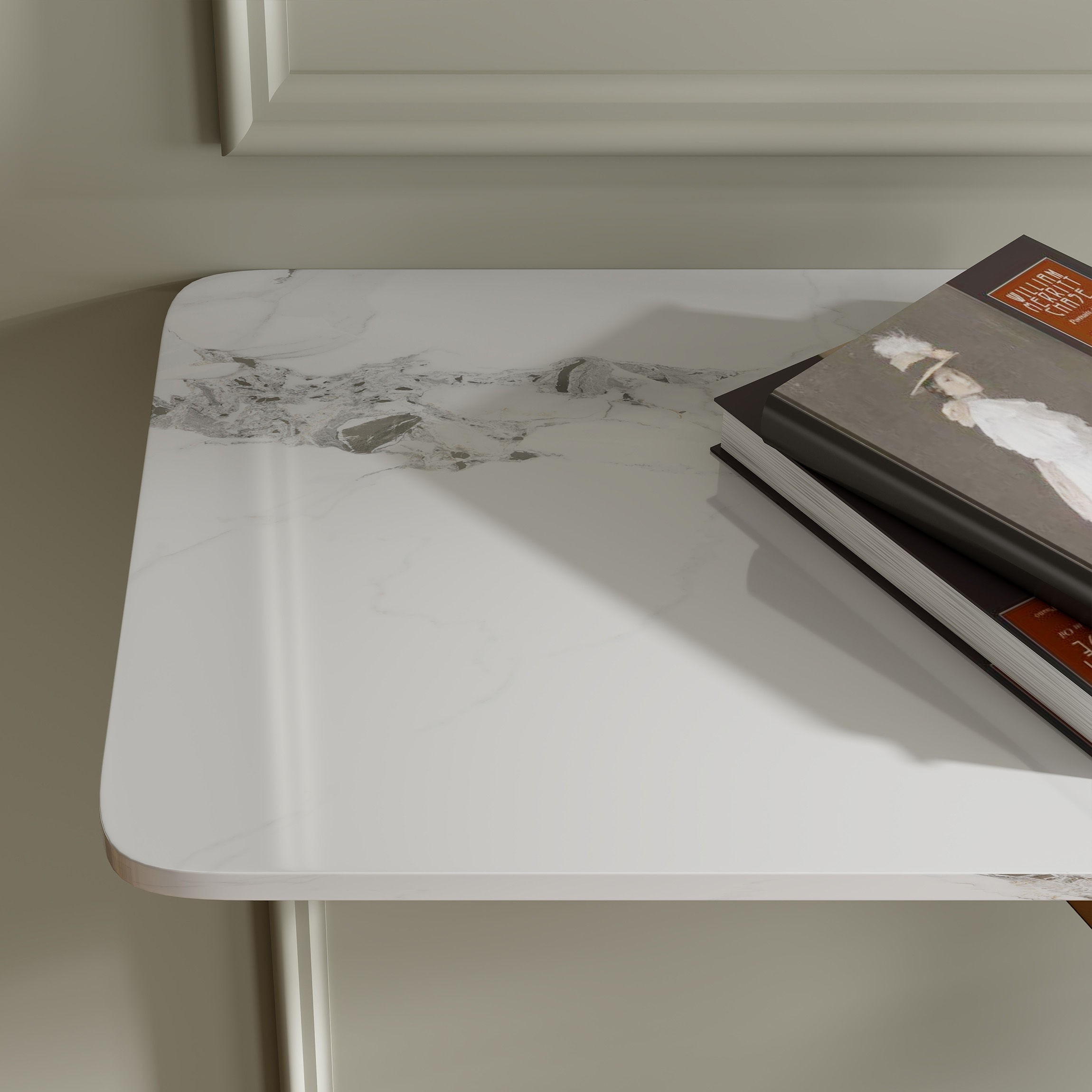 Bronze Sintered Stone Console Tables