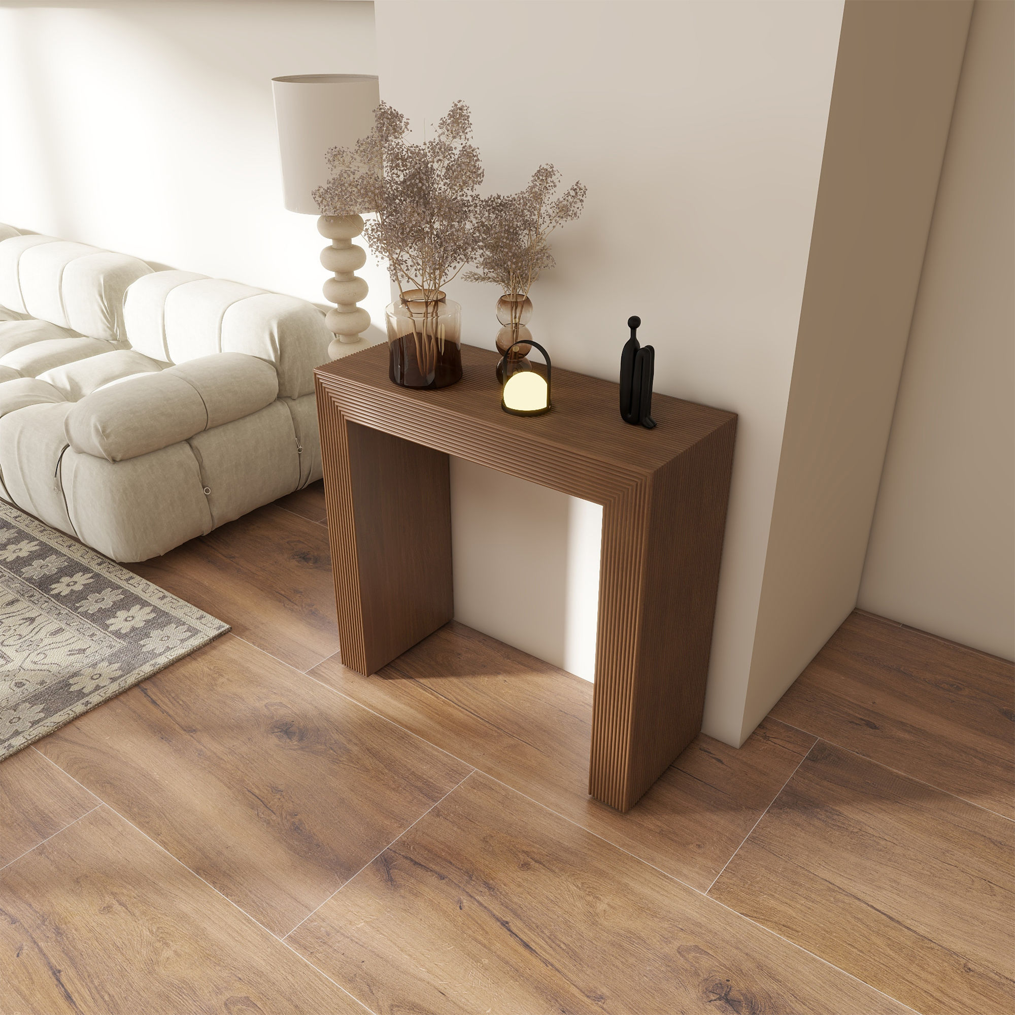 Wood Walnut MDF Console Tables