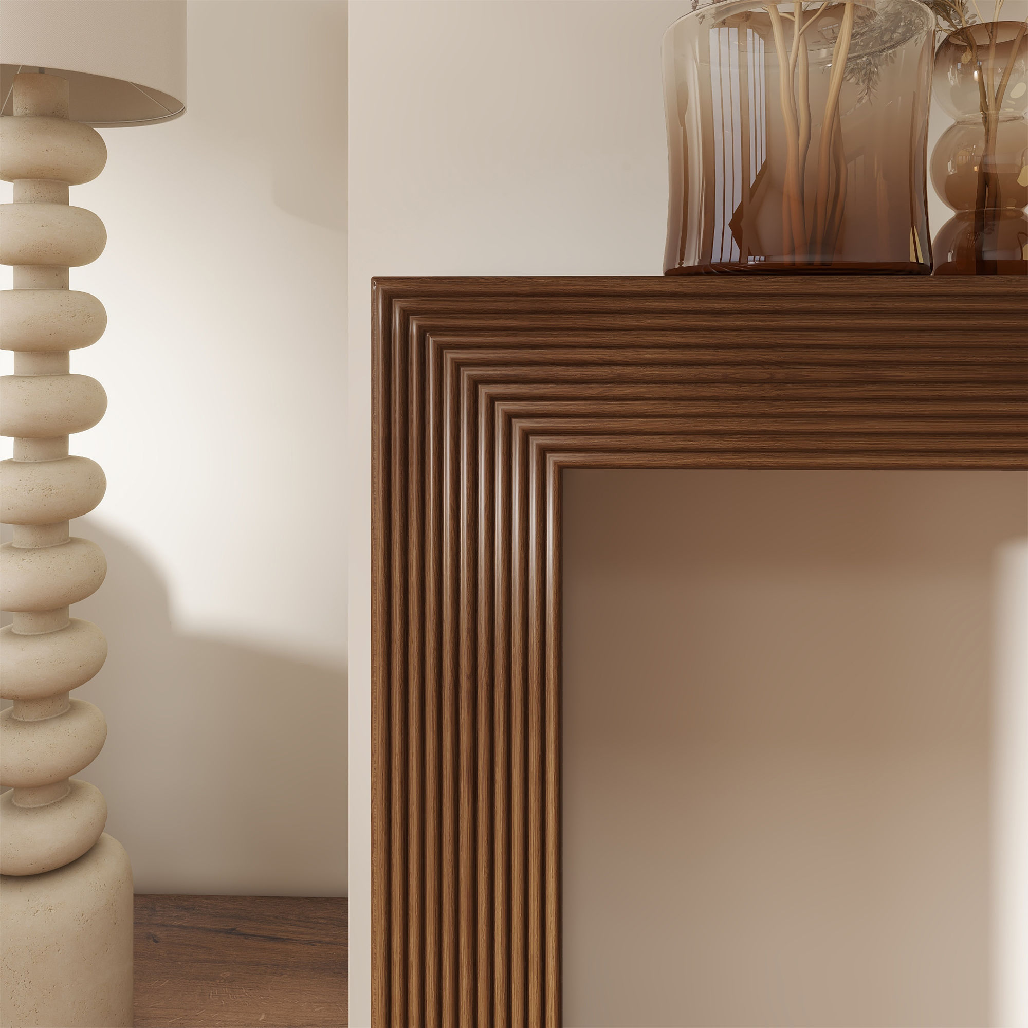 Wood Walnut MDF Console Tables