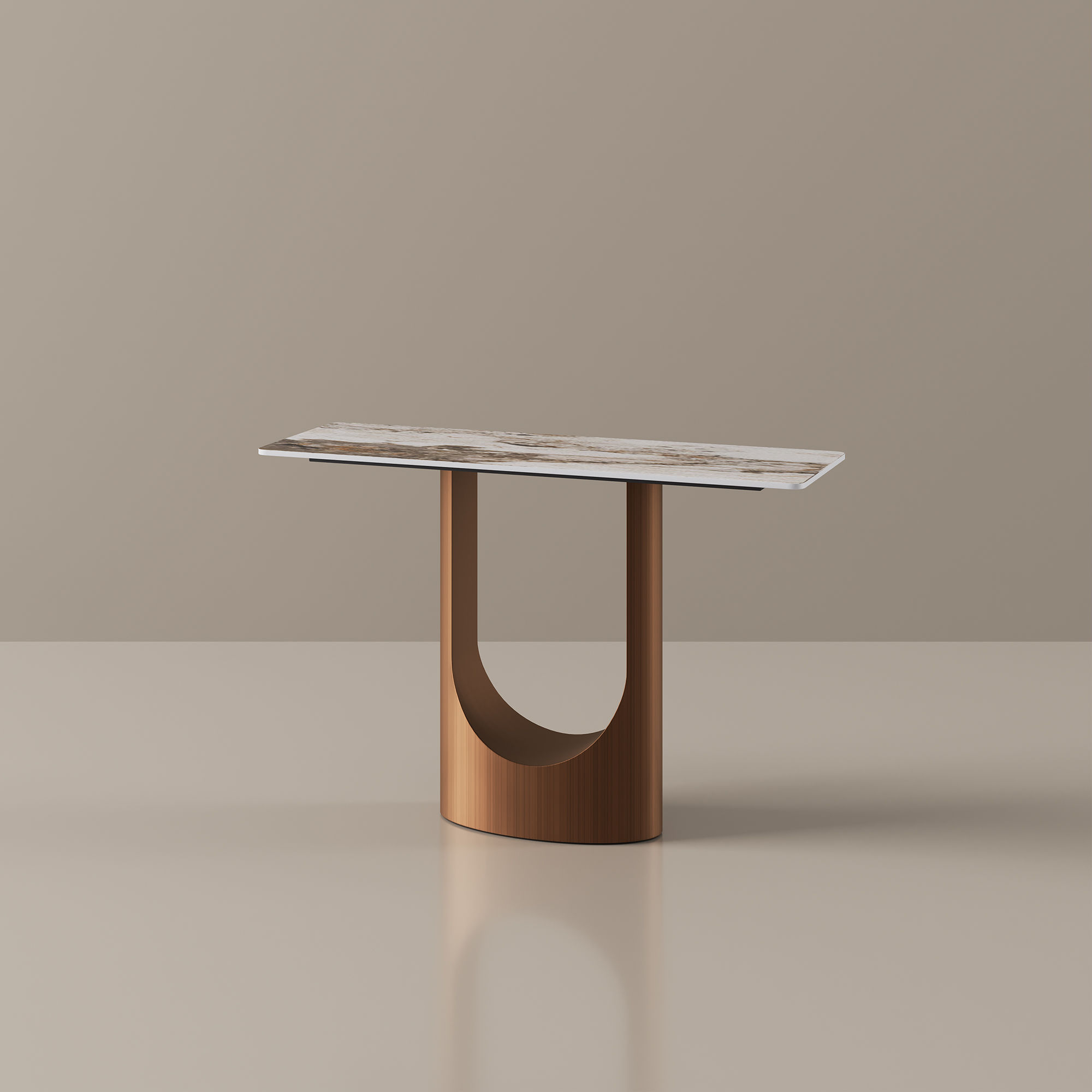 Partly Assemble Pandora & Bronze Sintered Stone Console Tables