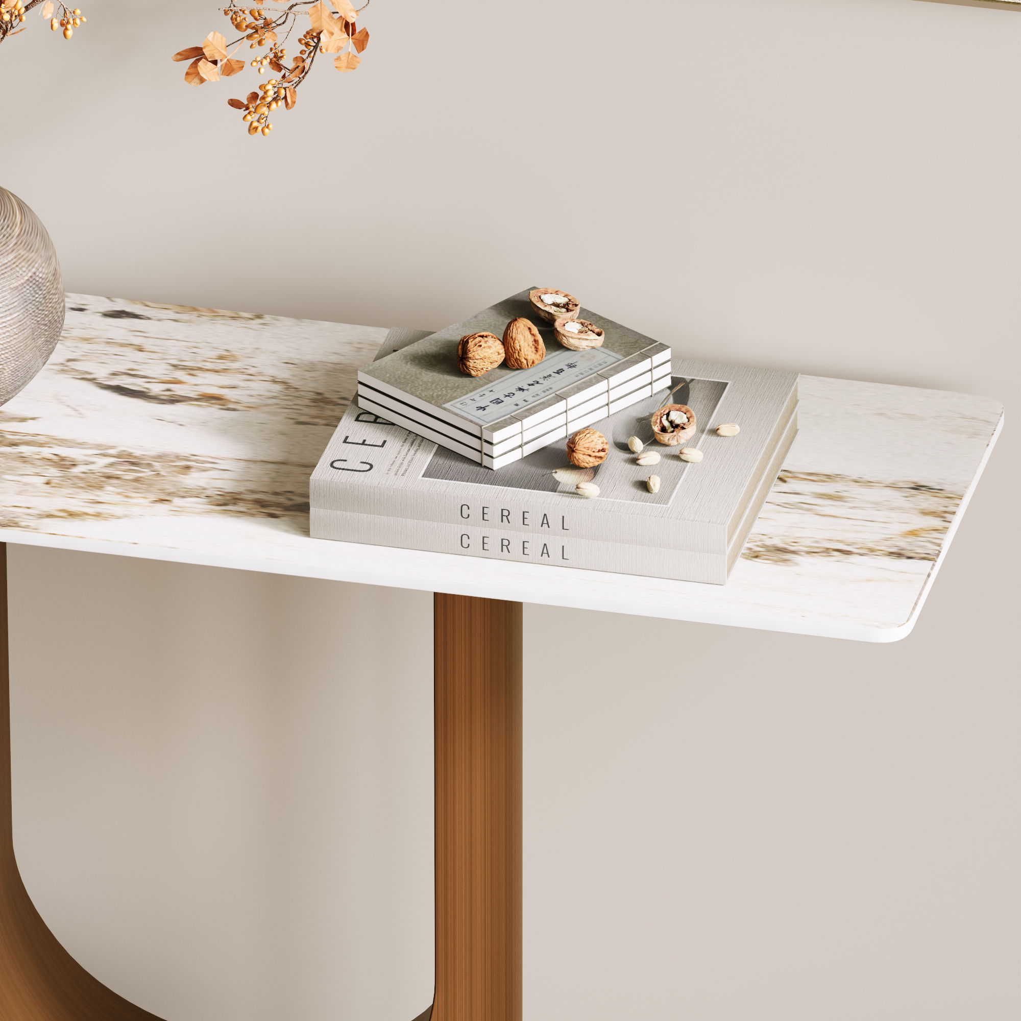 HOBART Pandora & Bronze Sintered Stone Console Tables