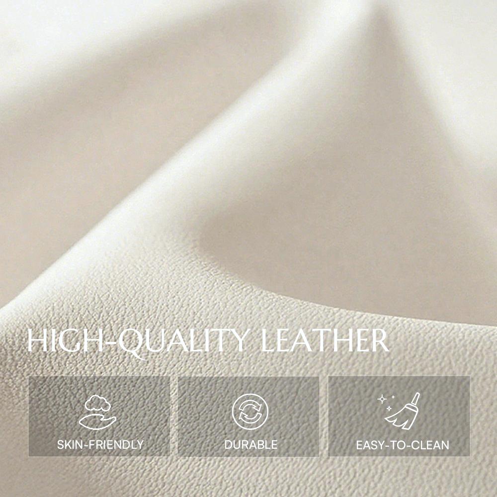 Easy Assembly Brown & Beige PU Leather Dining Chairs