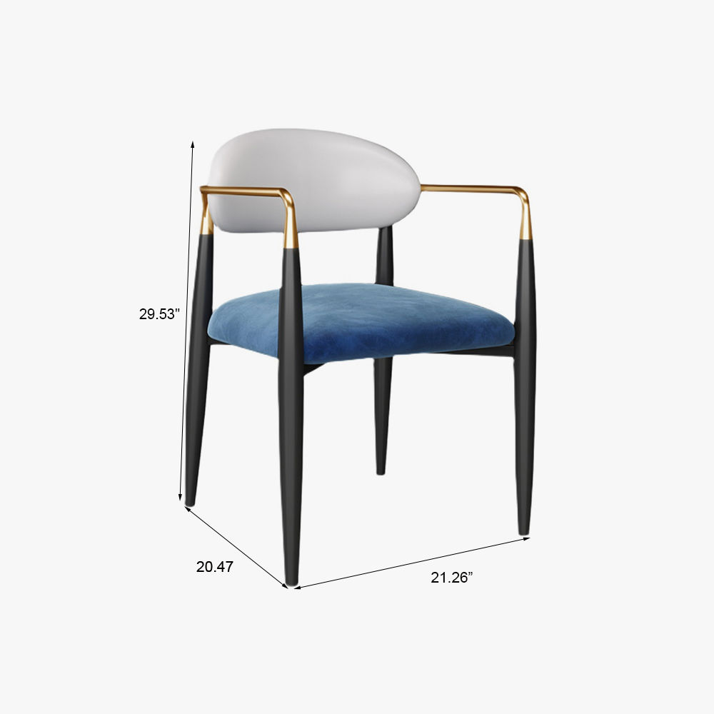 Color Matching White Velvet Dining Chairs