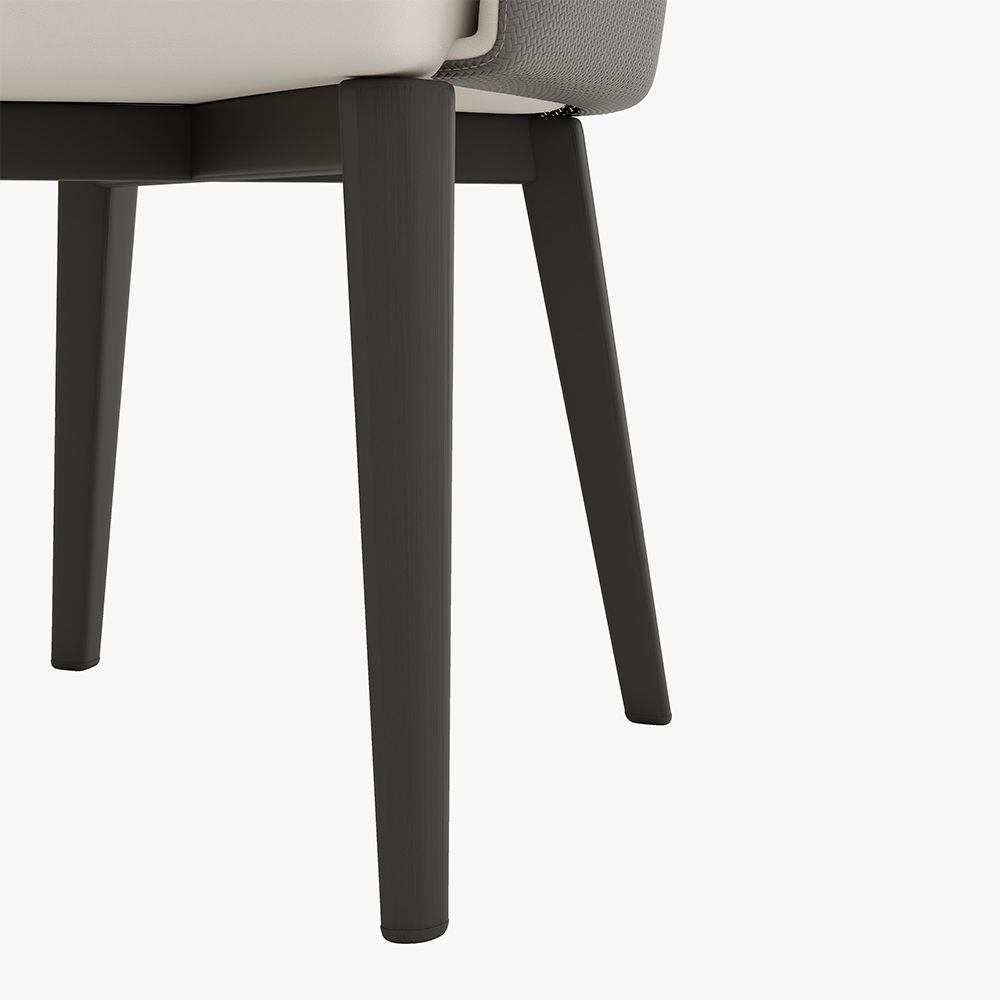 Leather Dark Gray PU Dining Chairs