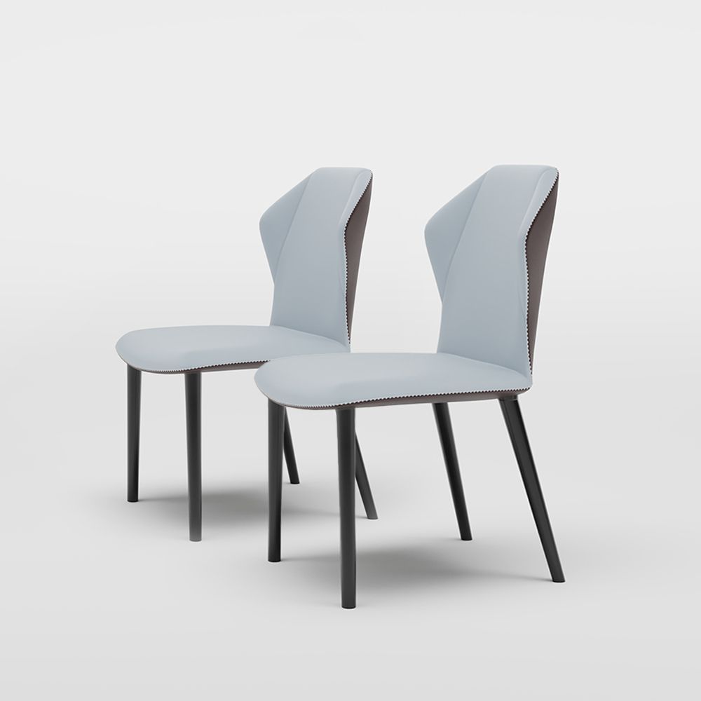 Brown PU Leather Dining Chairs