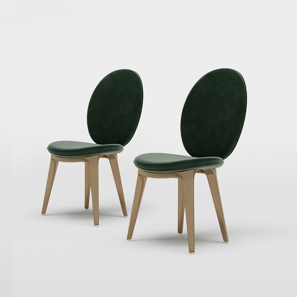 Modern Luxury Green Velvet Dining Chairs