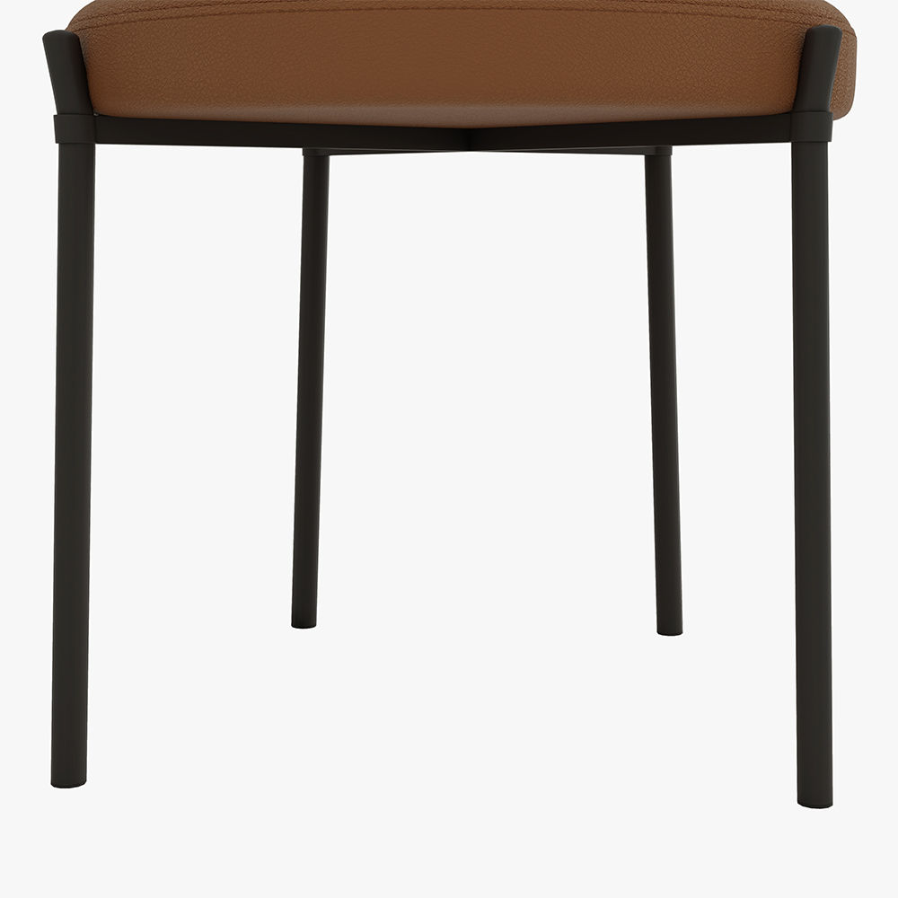 Modern Brown Technology Cloth Dining Chairs