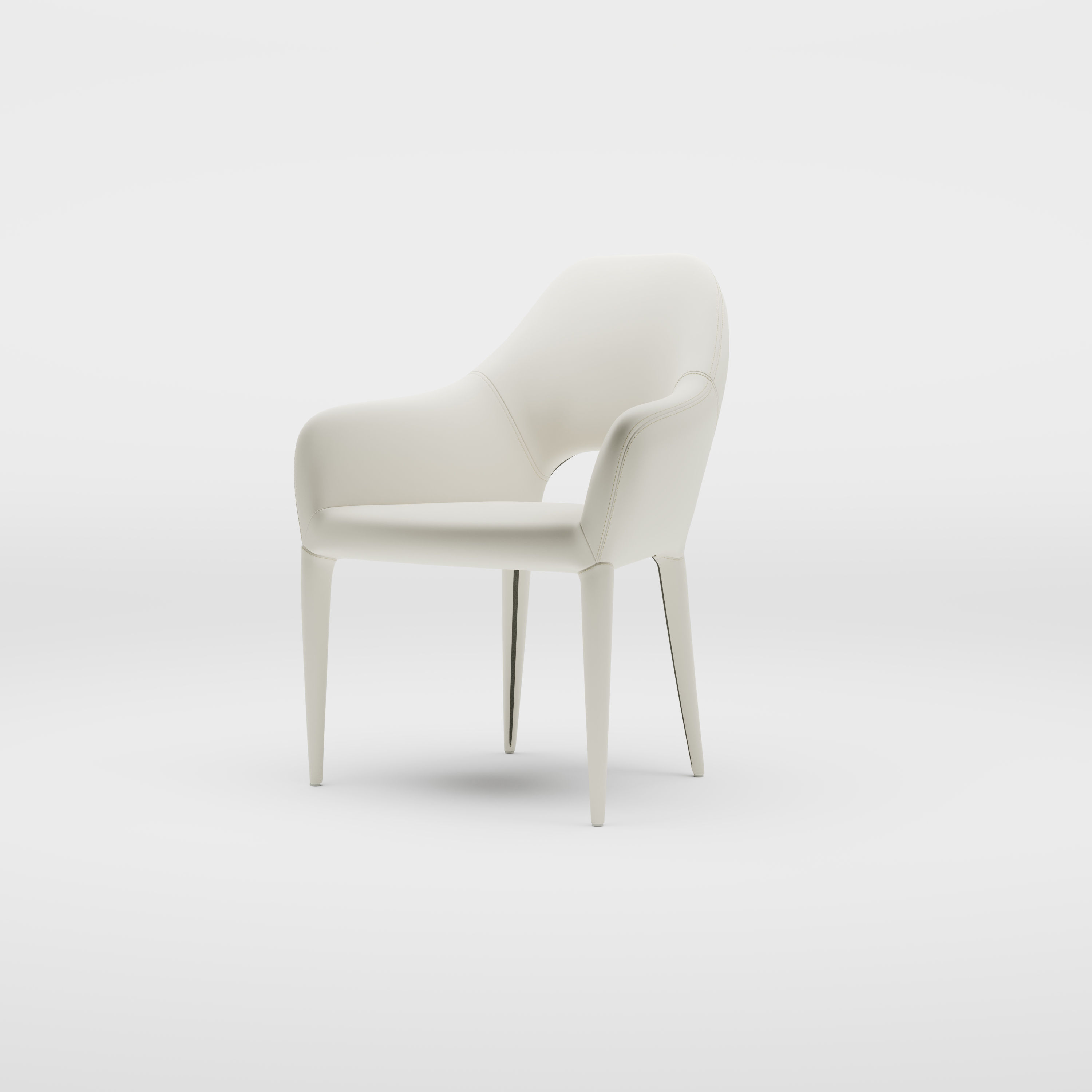 Leather White PU Leather Dining Chairs