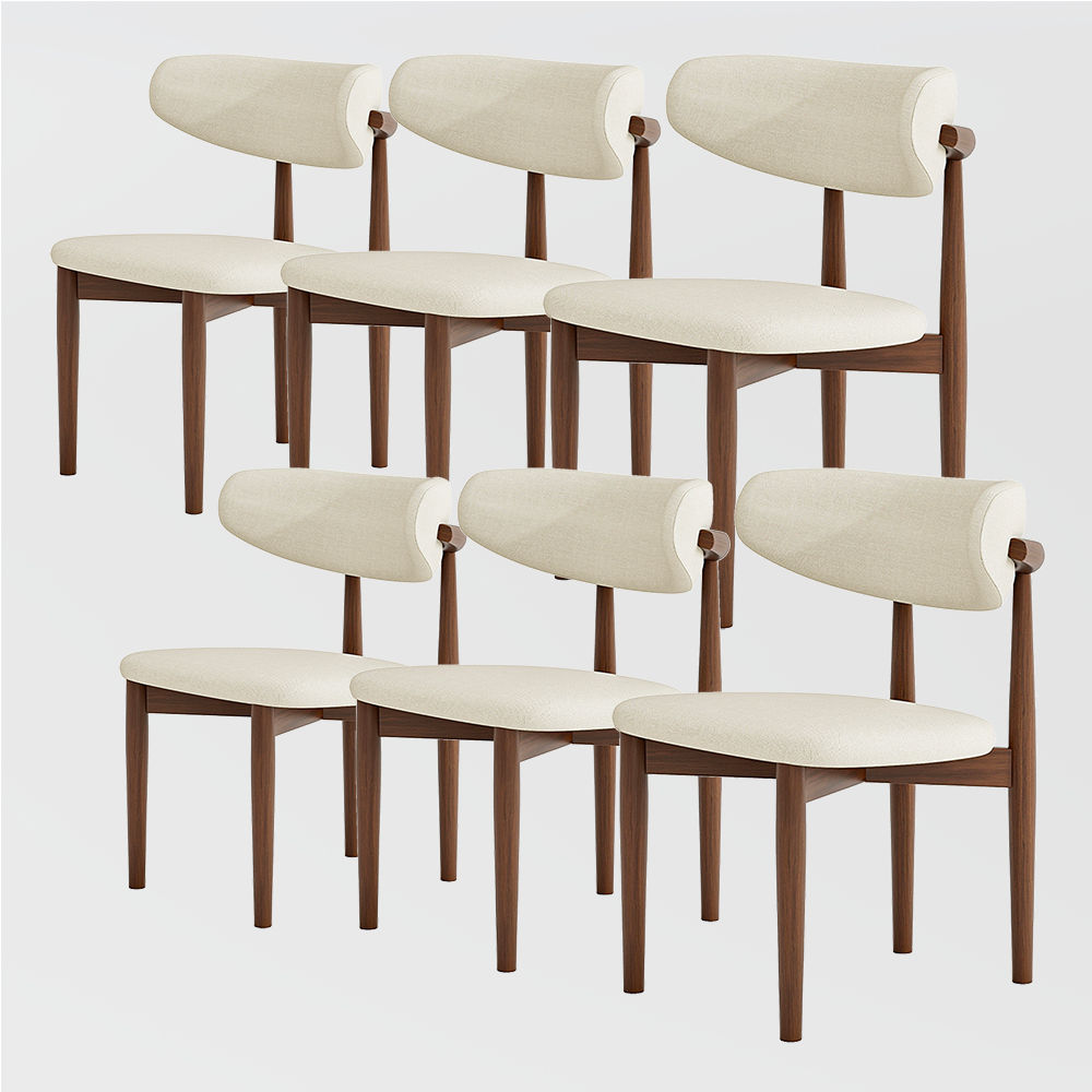 Fully Assemble Dark Walnut Ash Wood Dining Chairs