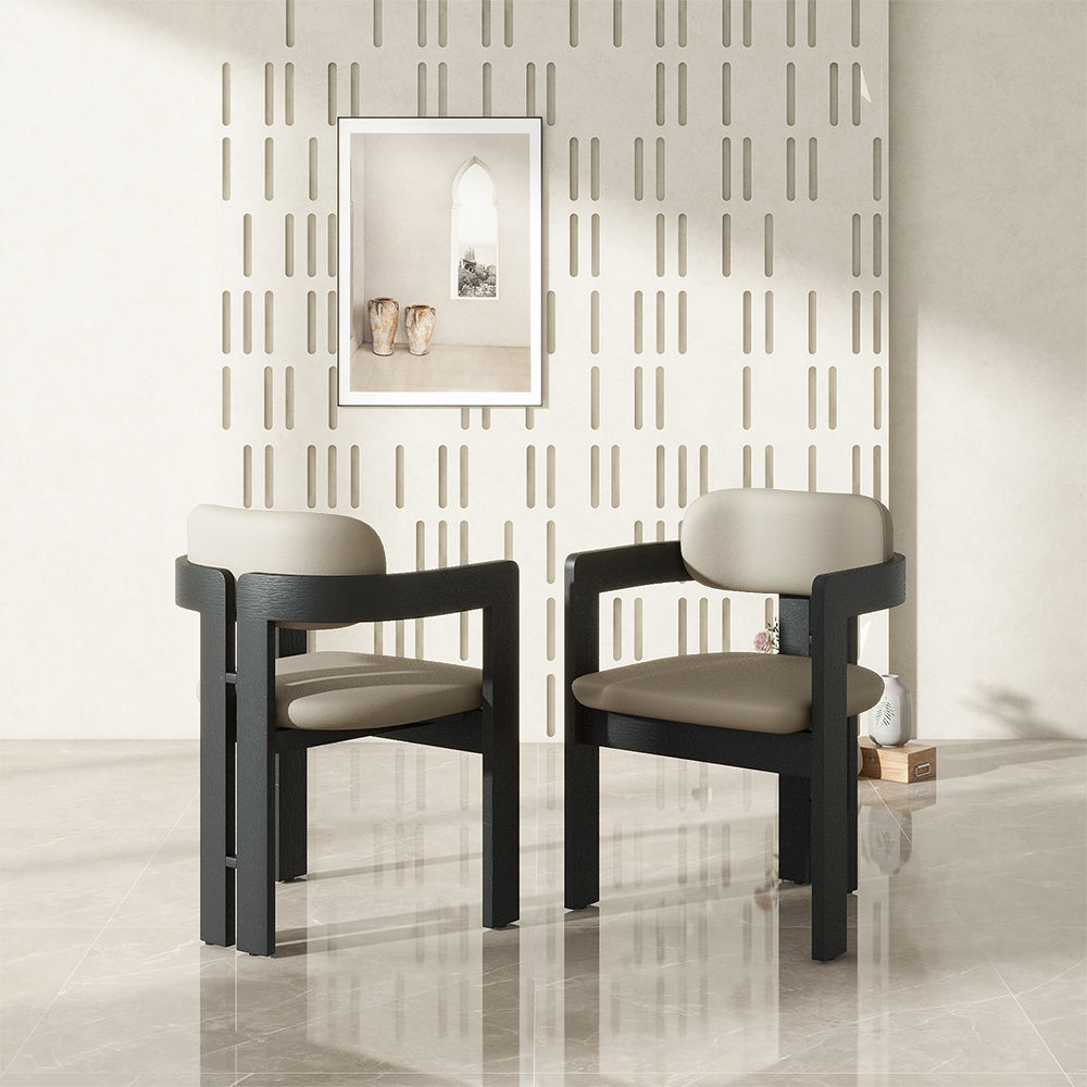 Modern Gray Fabric Dining Chairs