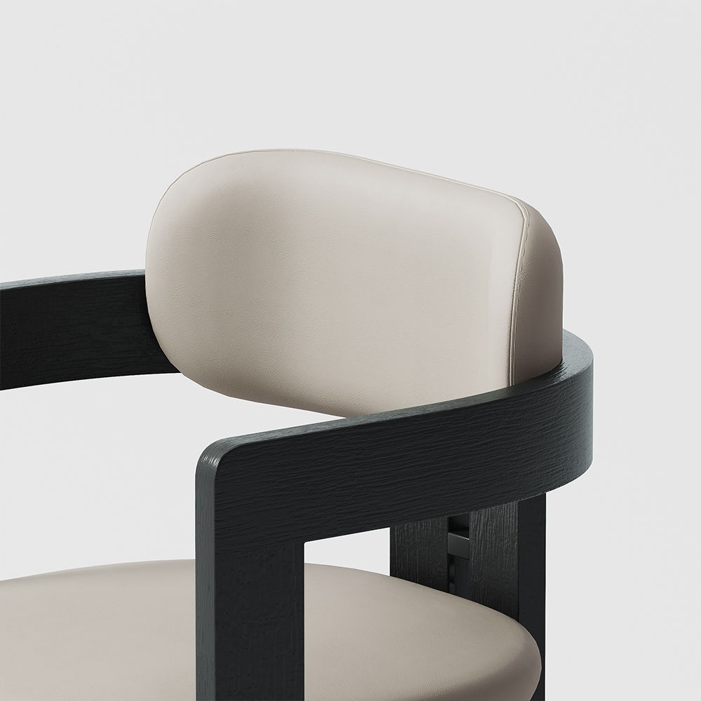 Modern Minimalist Gray Fabric Dining Chairs