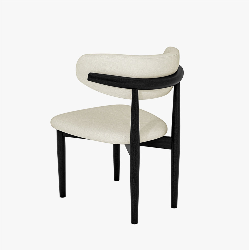 Black Ash Wood Dining Chairs
