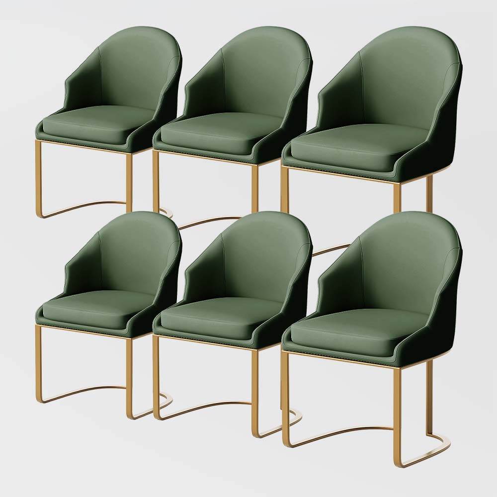Green Leather Dining Chairs