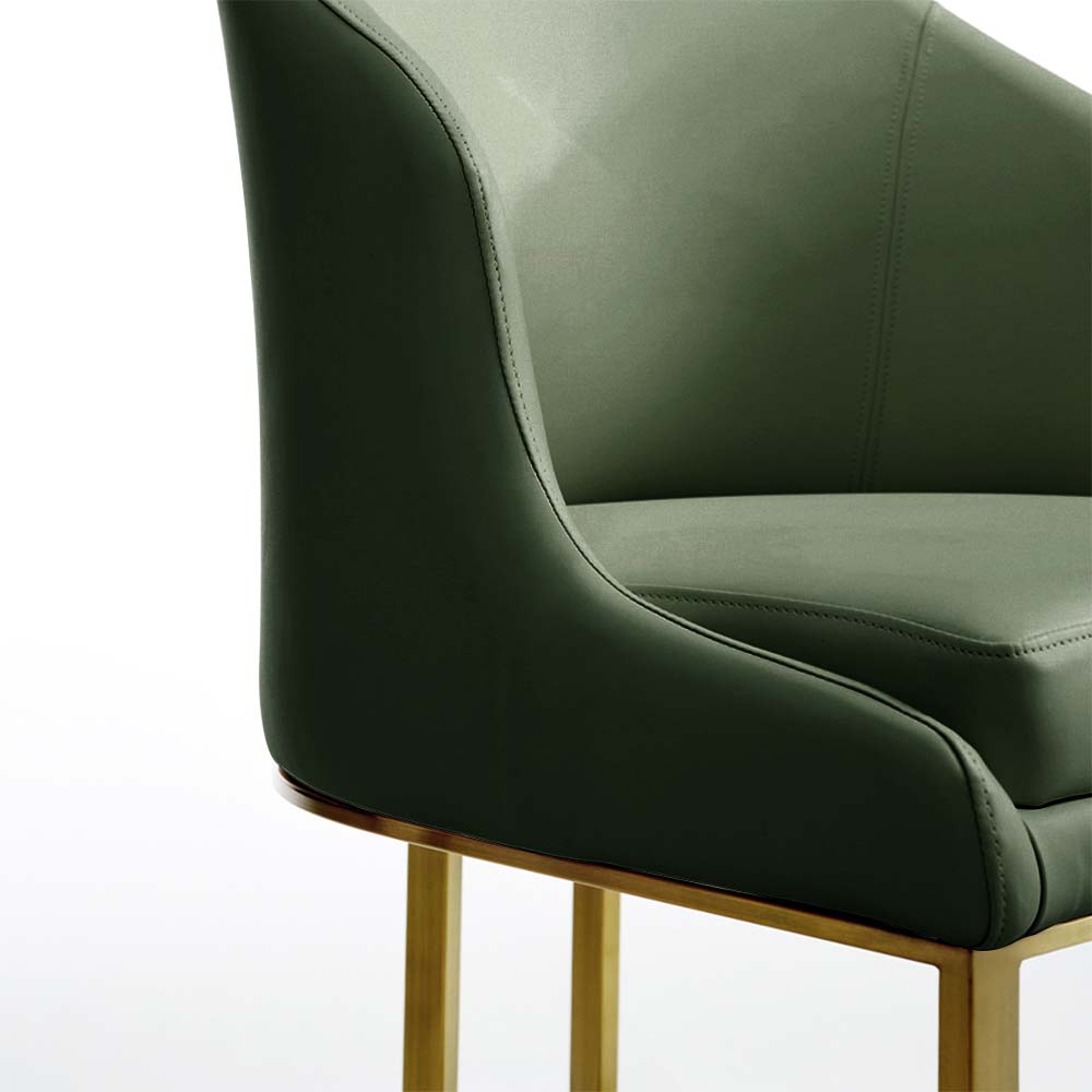 Green Leather Dining Chairs
