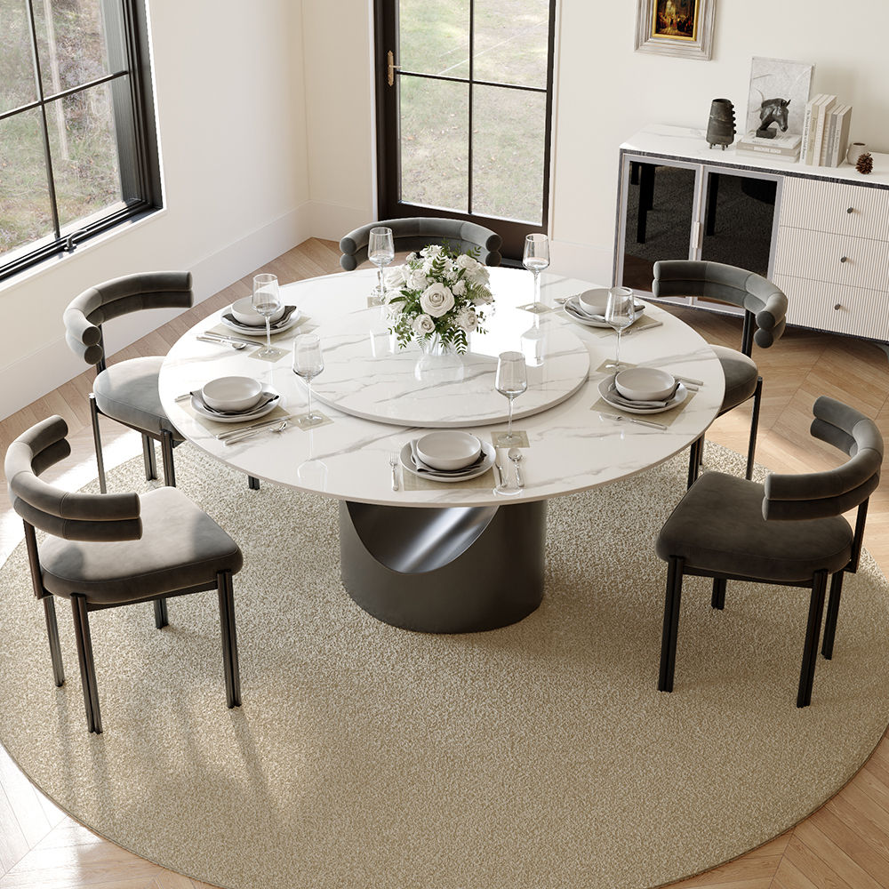 Modern Minimalist Gray Velvet Dining Chairs