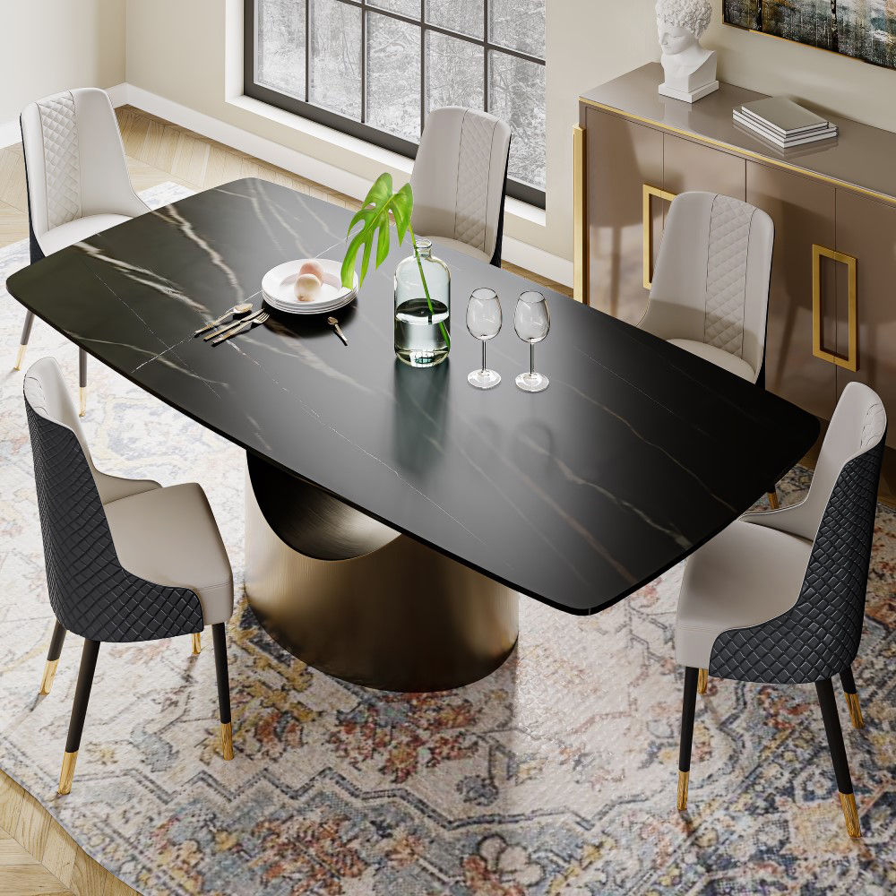 Black PU Leather Dining Chairs