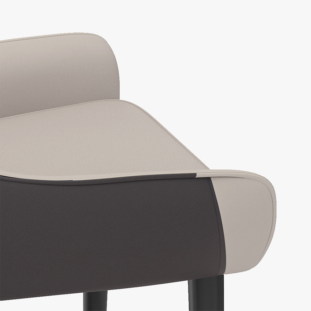 Modern Light Gray PU Dining Chairs