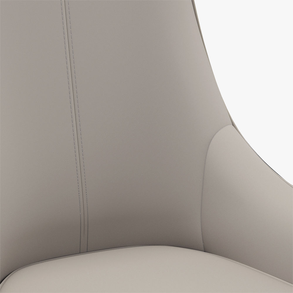 Fully Assemble Light Gray PU Dining Chairs