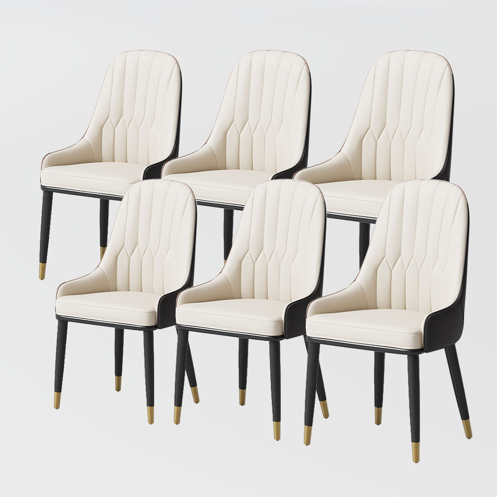 for 8 Black PU Leather Dining Chairs