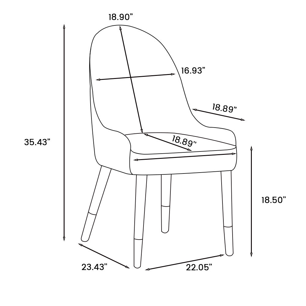Color Matching Black & Beige PU Leather Dining Chairs