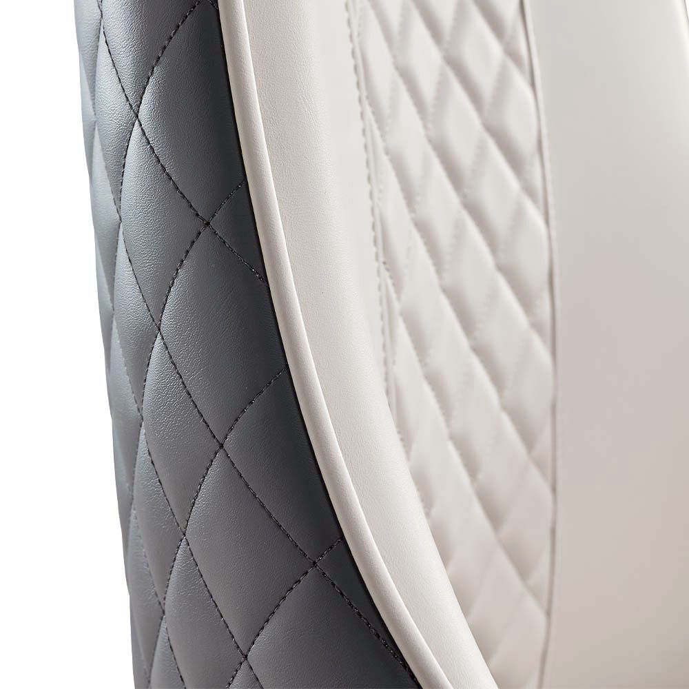 Color Matching Gray PU Leather Dining Chairs
