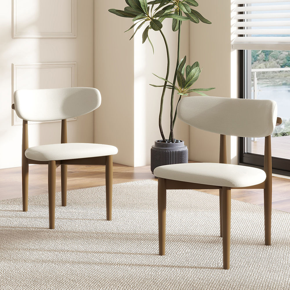 Solid Wood Dark Walnut Ash Wood Dining Chairs