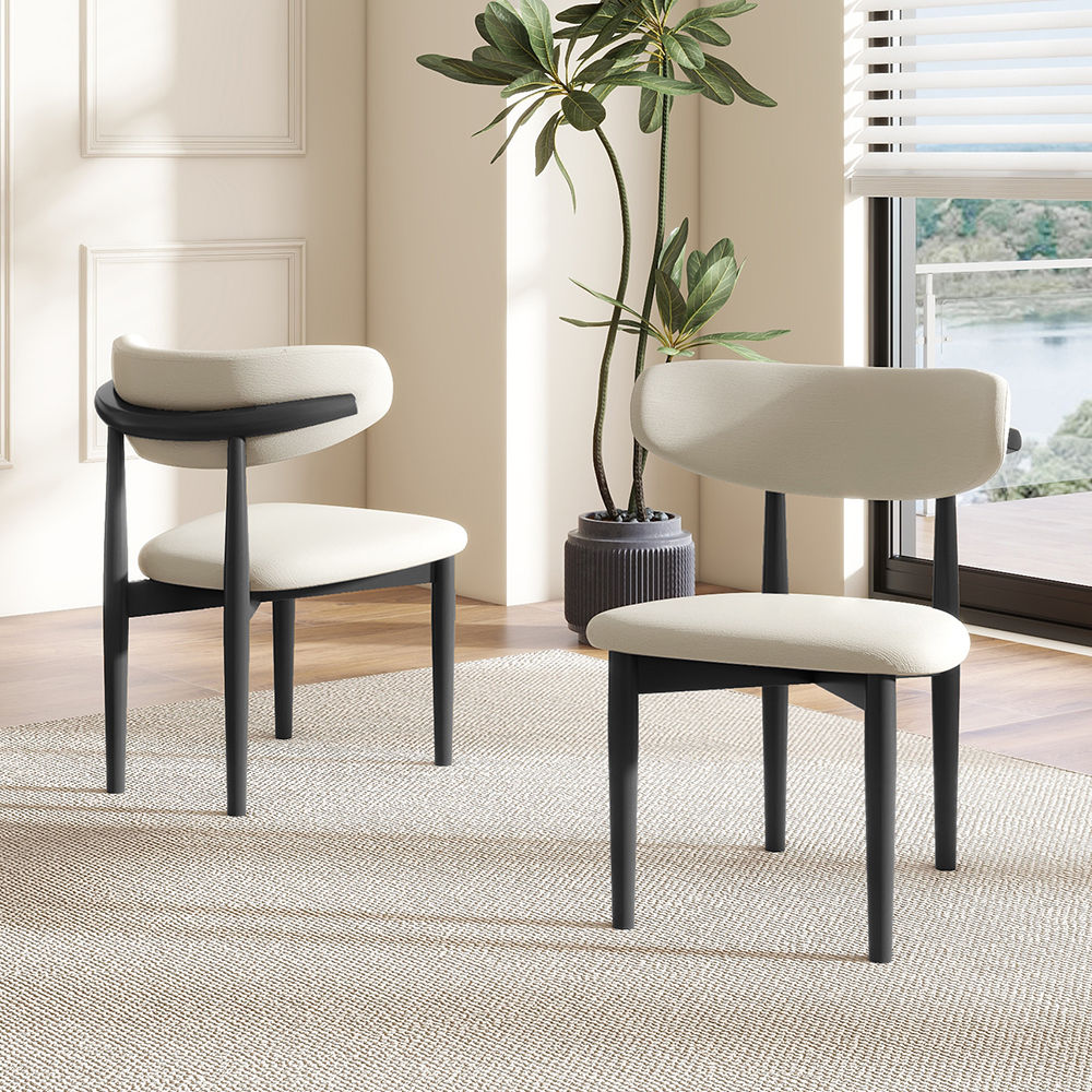 Wood Leg Black Ash Wood Dining Chairs
