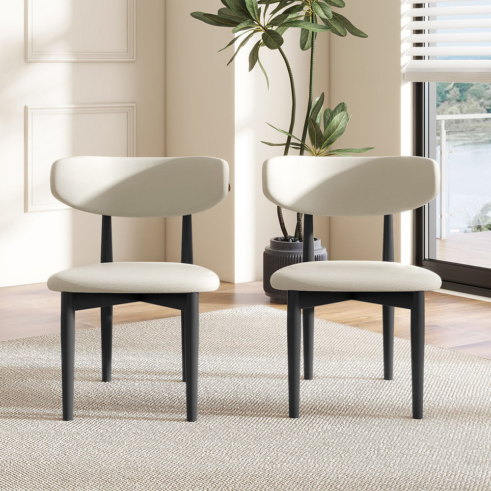 Fully Assemble Black Ash Wood Dining Chairs