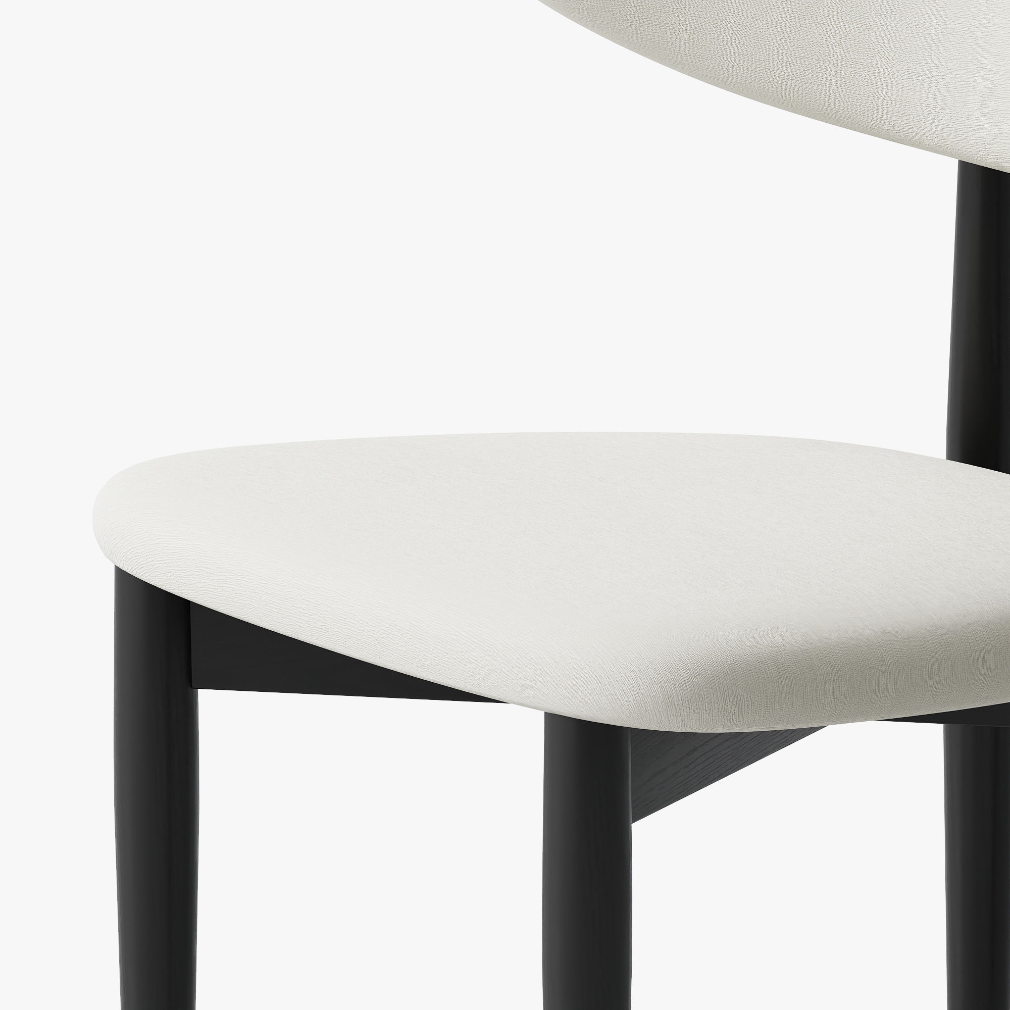 Wood Leg Black Ash Wood Dining Chairs