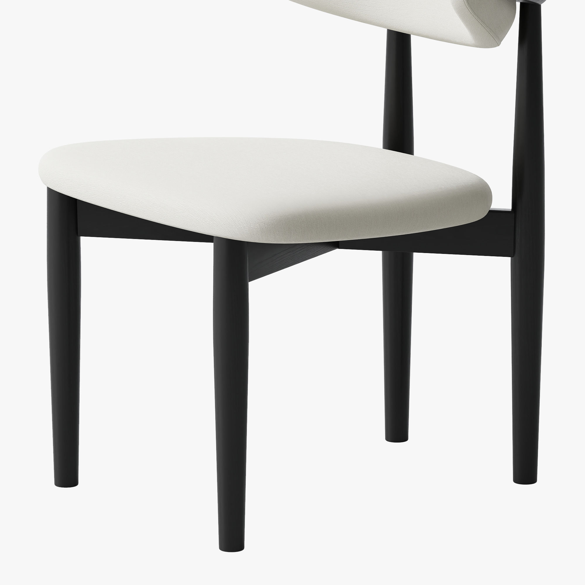 Wood Leg Black Ash Wood Dining Chairs