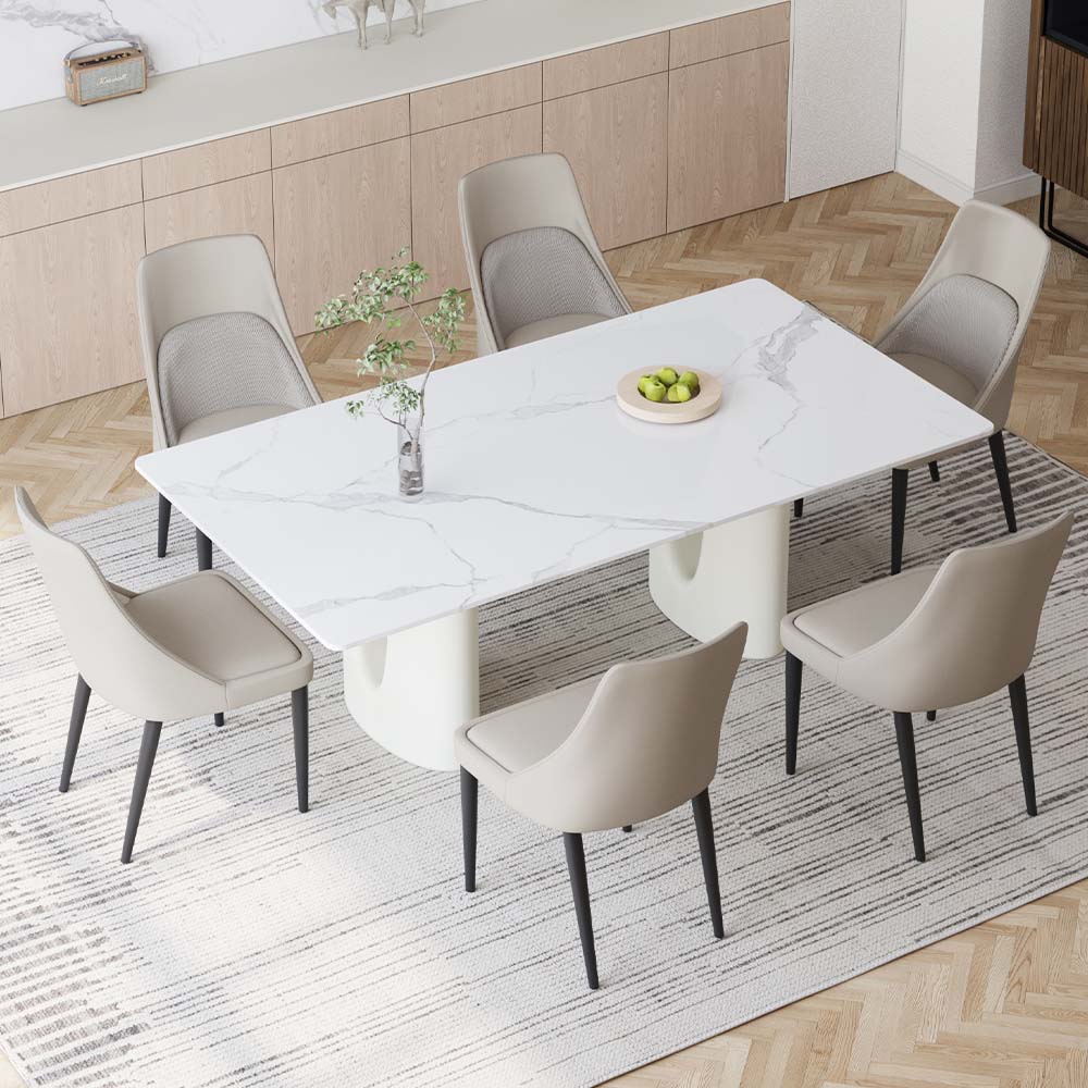 Partly Assemble Gray PU Dining Chairs