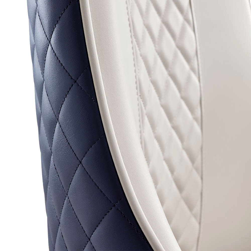 for 4 Navy Blue PU Leather Dining Chairs
