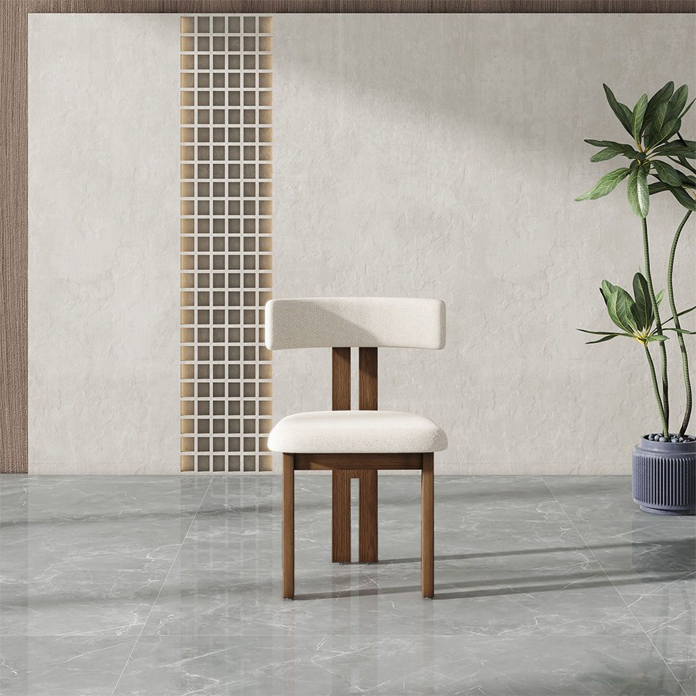 Modern Minimalist White Lamb Fleece Dining Chairs