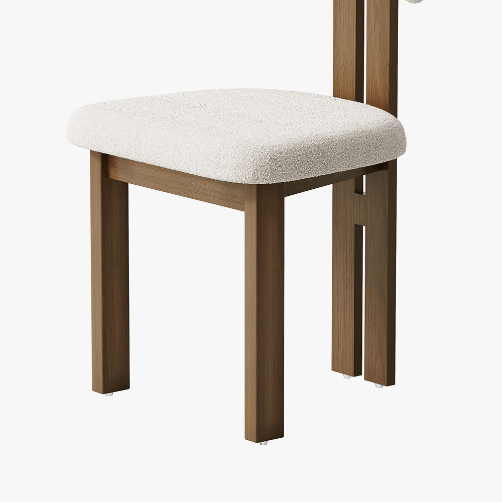 Fully Assemble White Lamb Fleece Dining Chairs