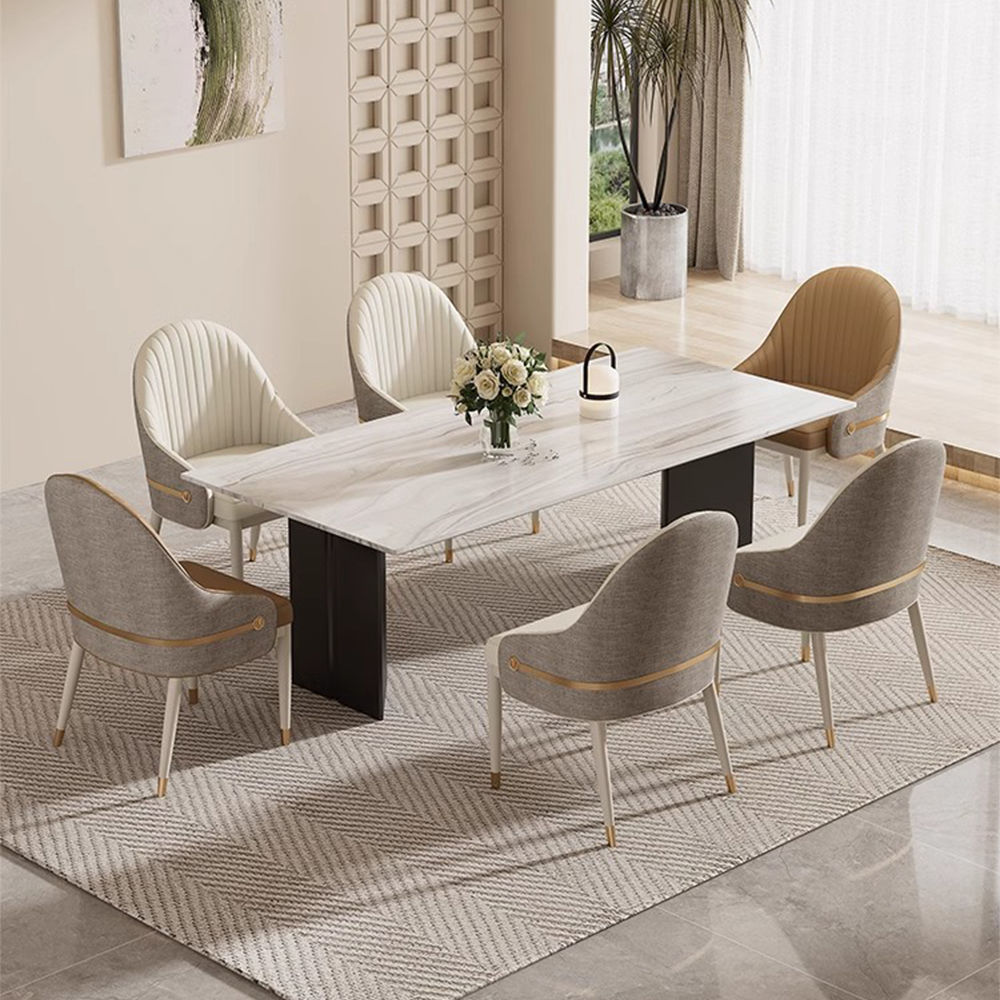 Fully Assemble Beige Faux Leather Dining Chairs