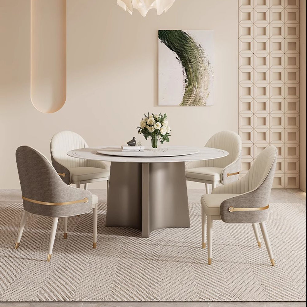 Leather Beige Faux Leather Dining Chairs