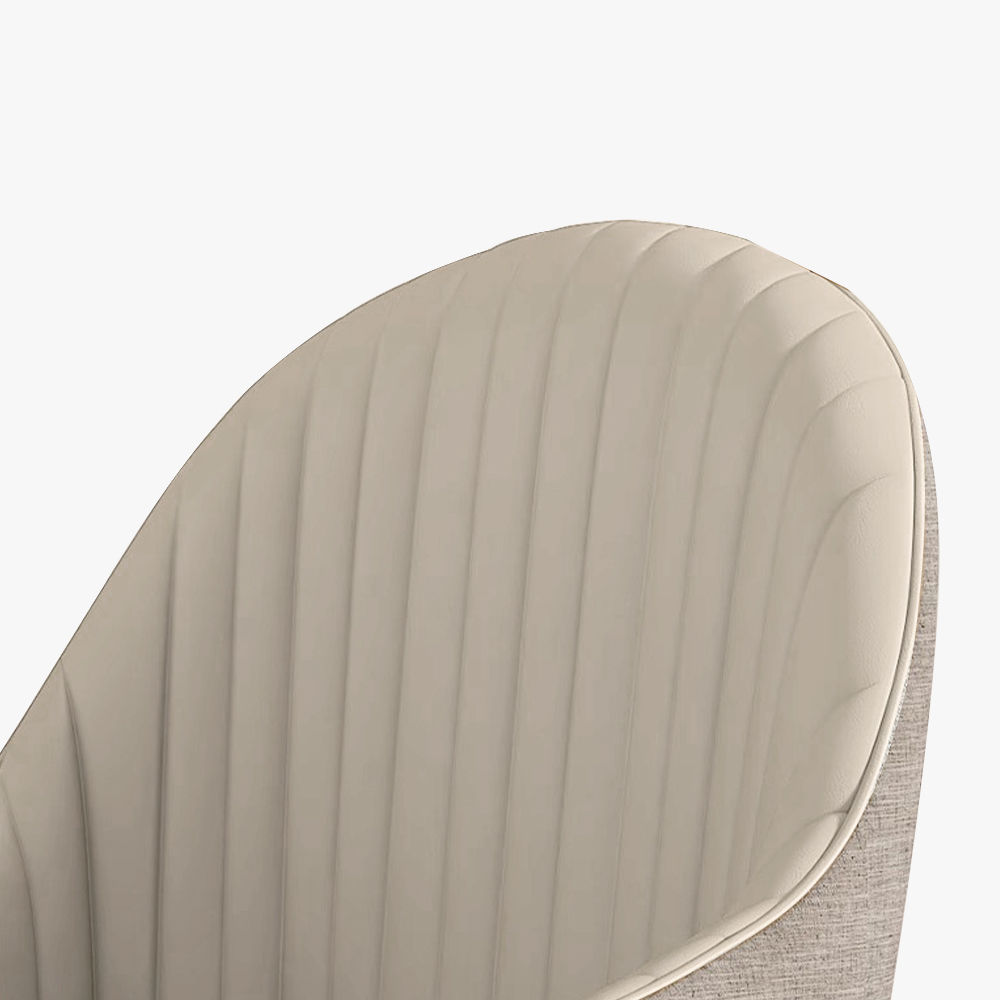 Fully Assemble Beige Faux Leather Dining Chairs