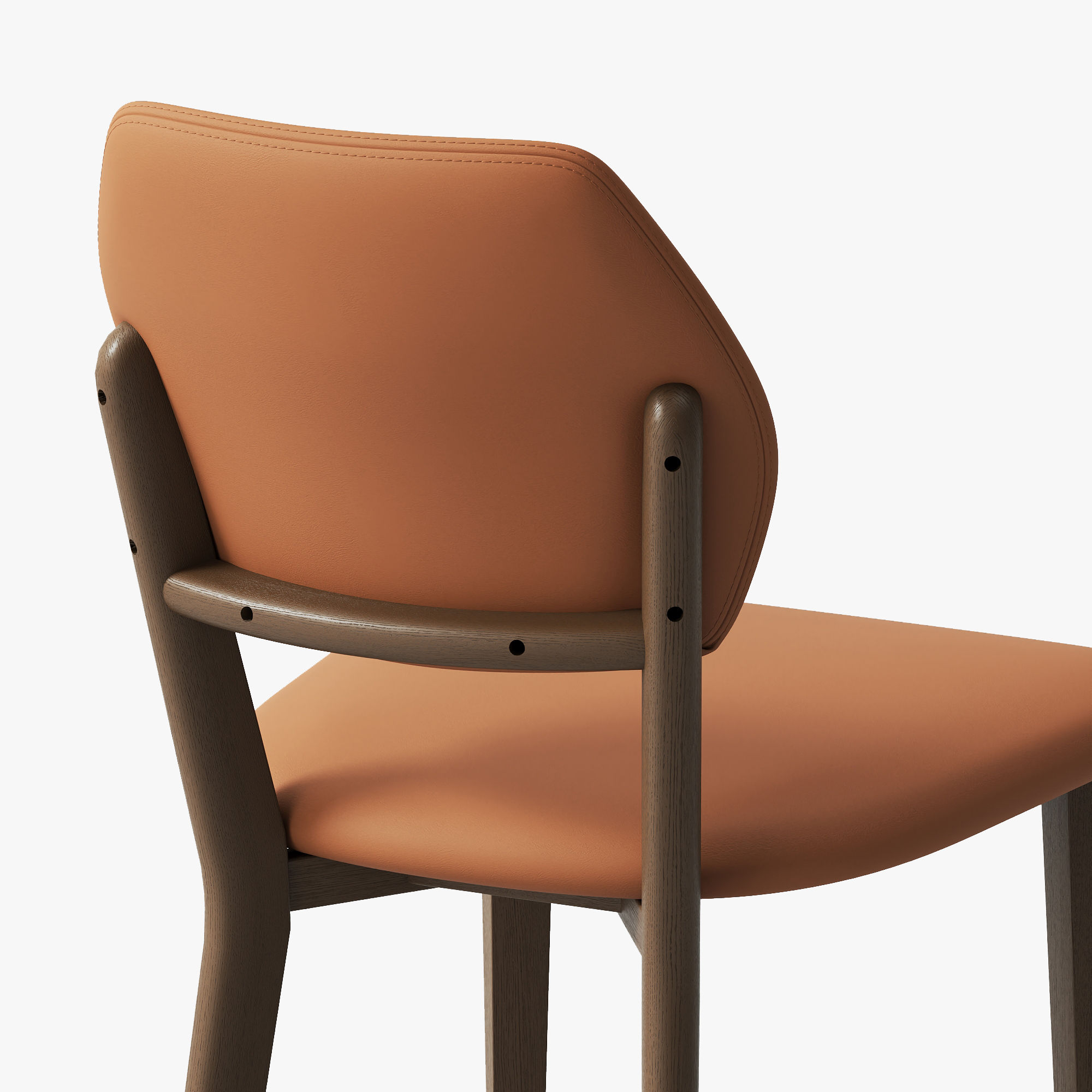 Fully Assemble Orange PU Leather Dining Chairs