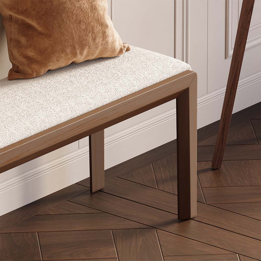 Fully Assemble Walnut Color Wood & Faux Lambskin Dining Chairs