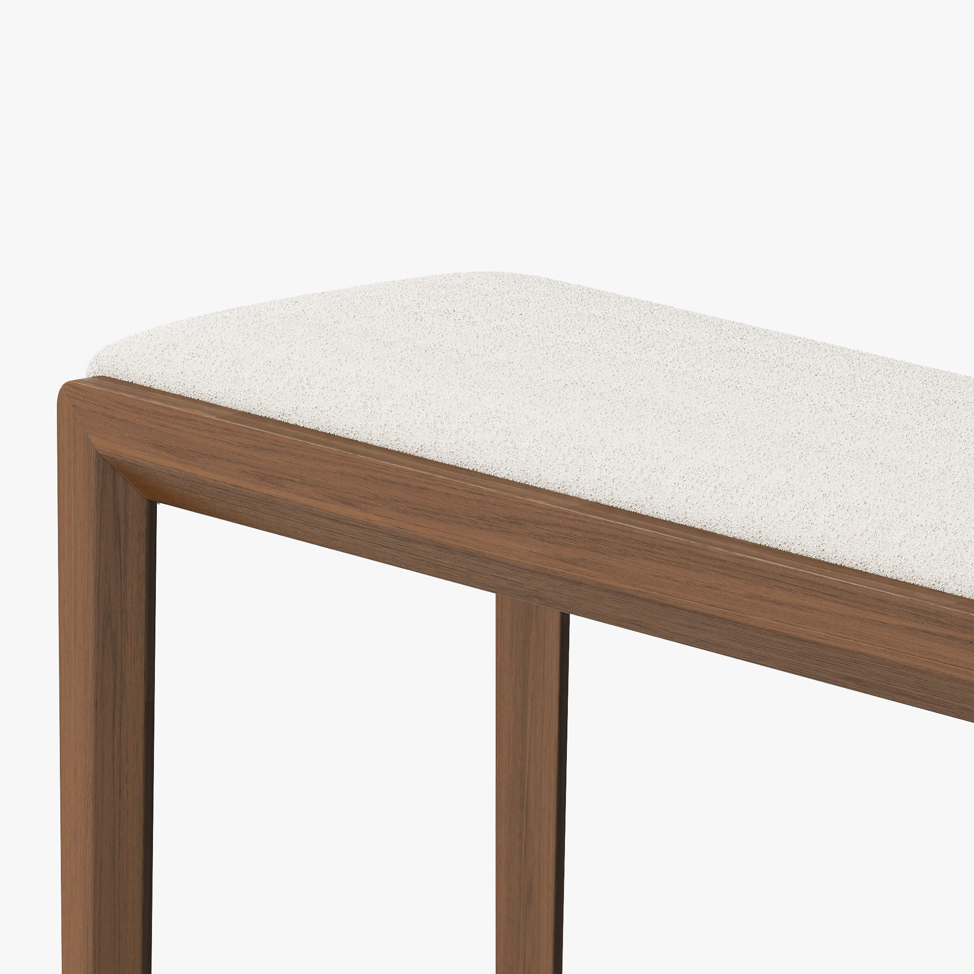 Solid Wood Walnut Color Wood & Faux Lambskin Dining Chairs