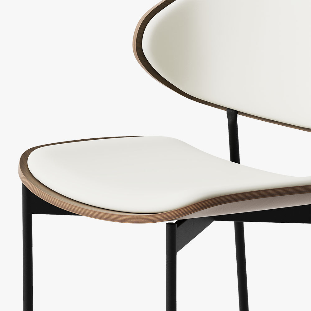 for 8 White & Walnut PU Leather Dining Chairs