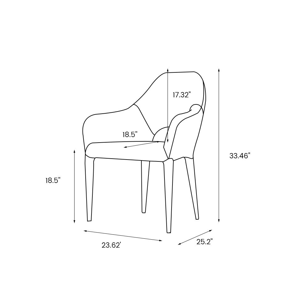 Leather White PU Leather Dining Chairs