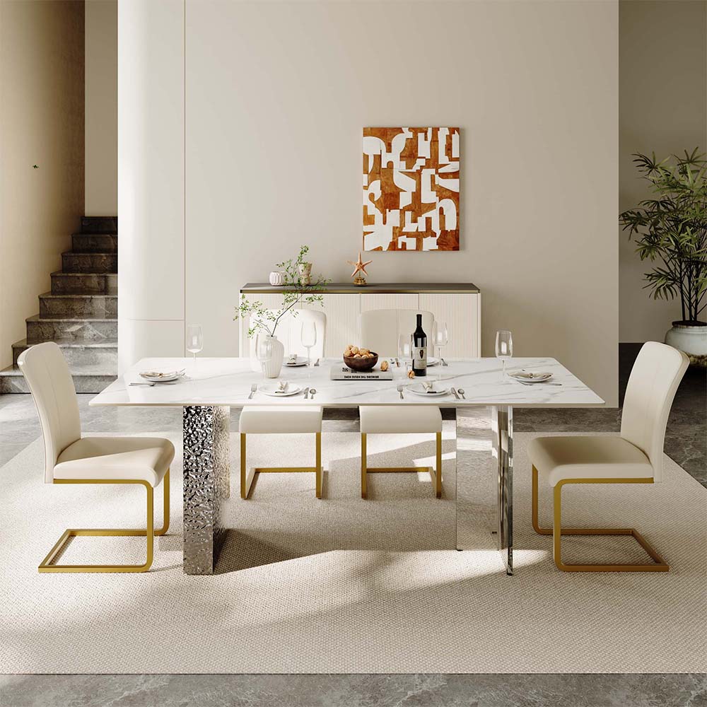 Leather White Leather Dining Chairs