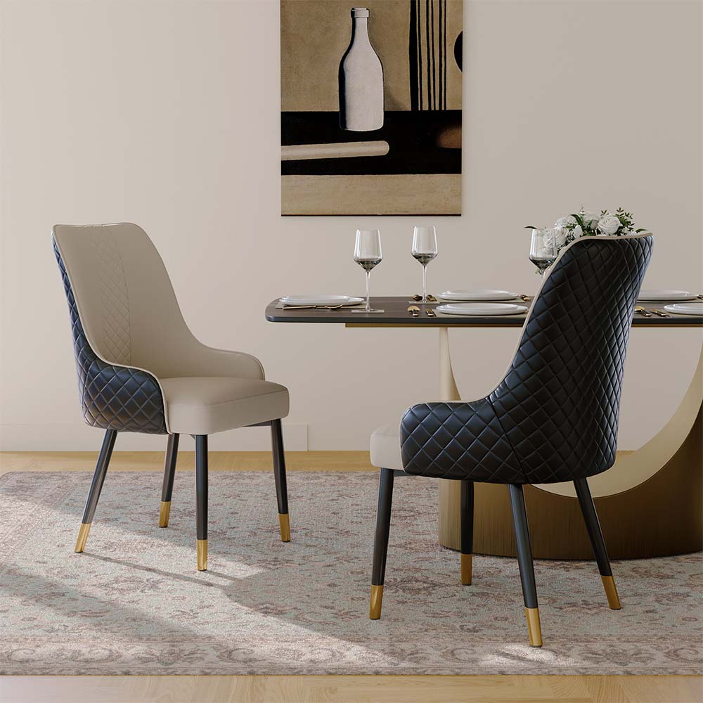 Black PU Leather Dining Chairs