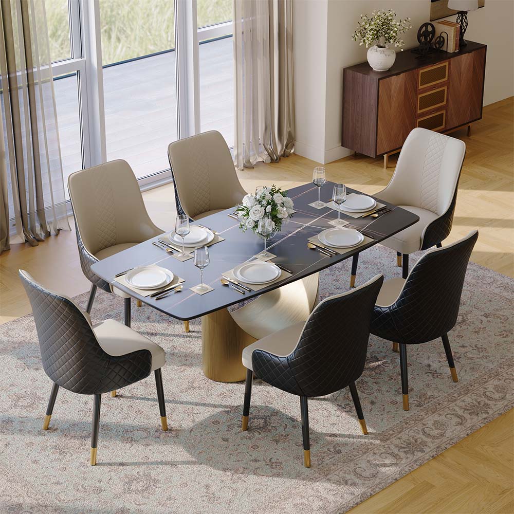 Black PU Leather Dining Chairs