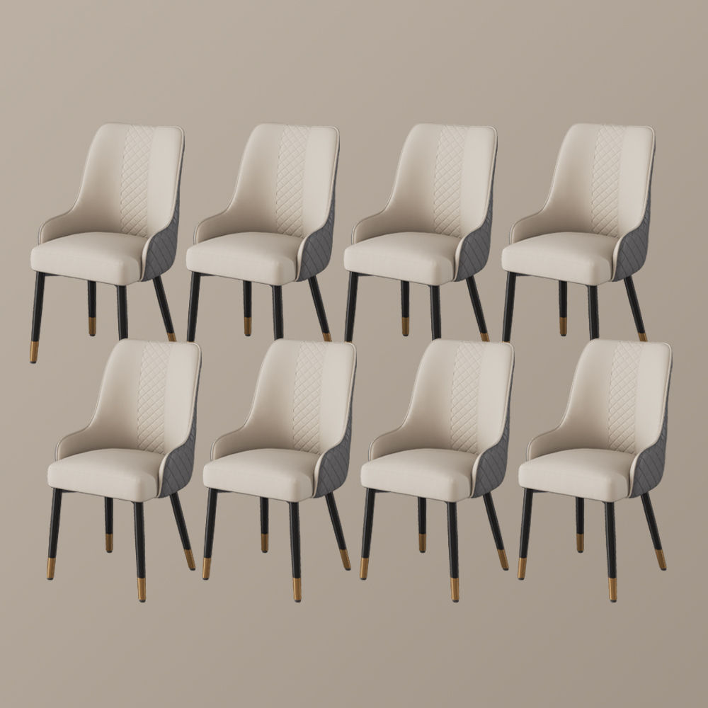 Gray PU Leather Dining Chairs