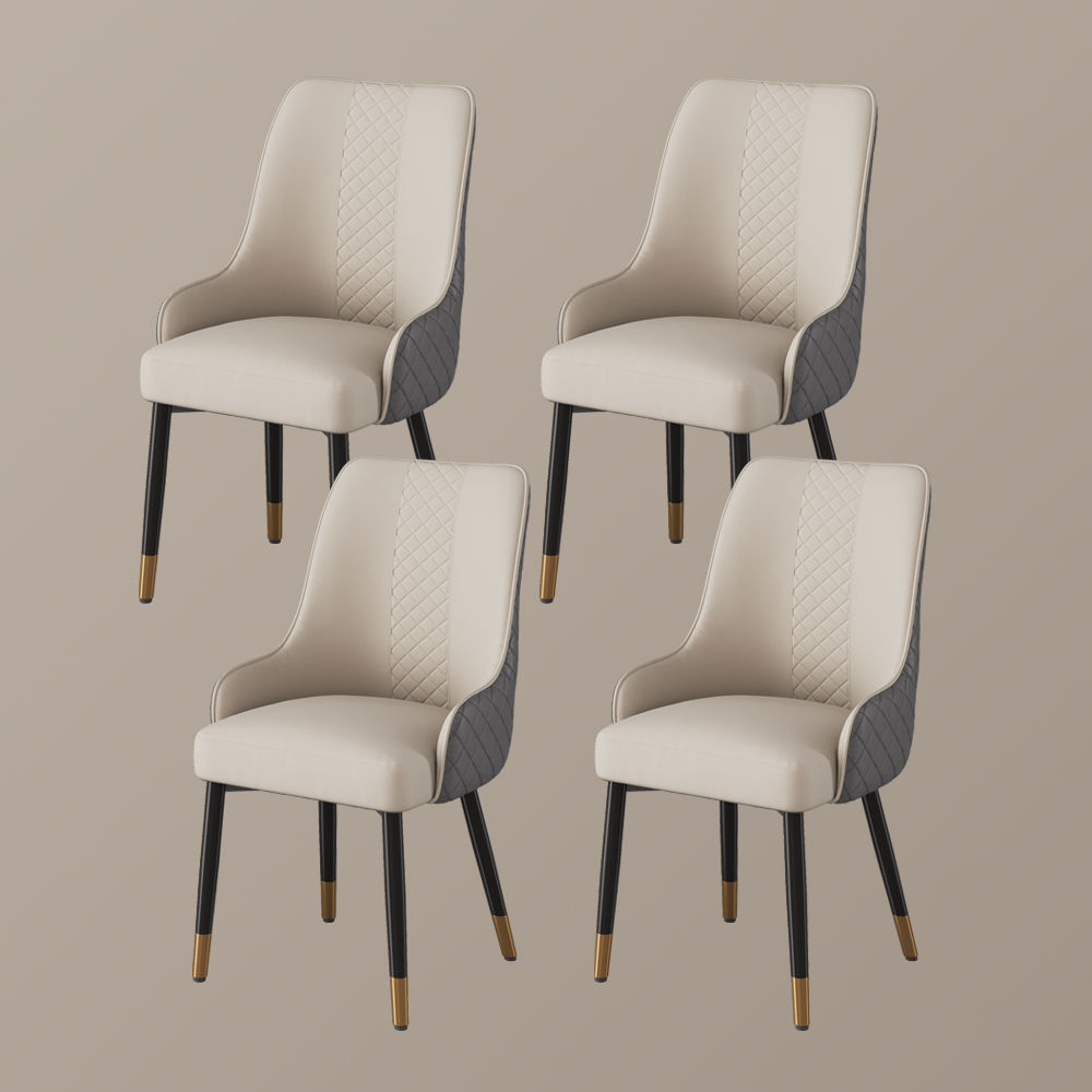 Gray PU Leather Dining Chairs