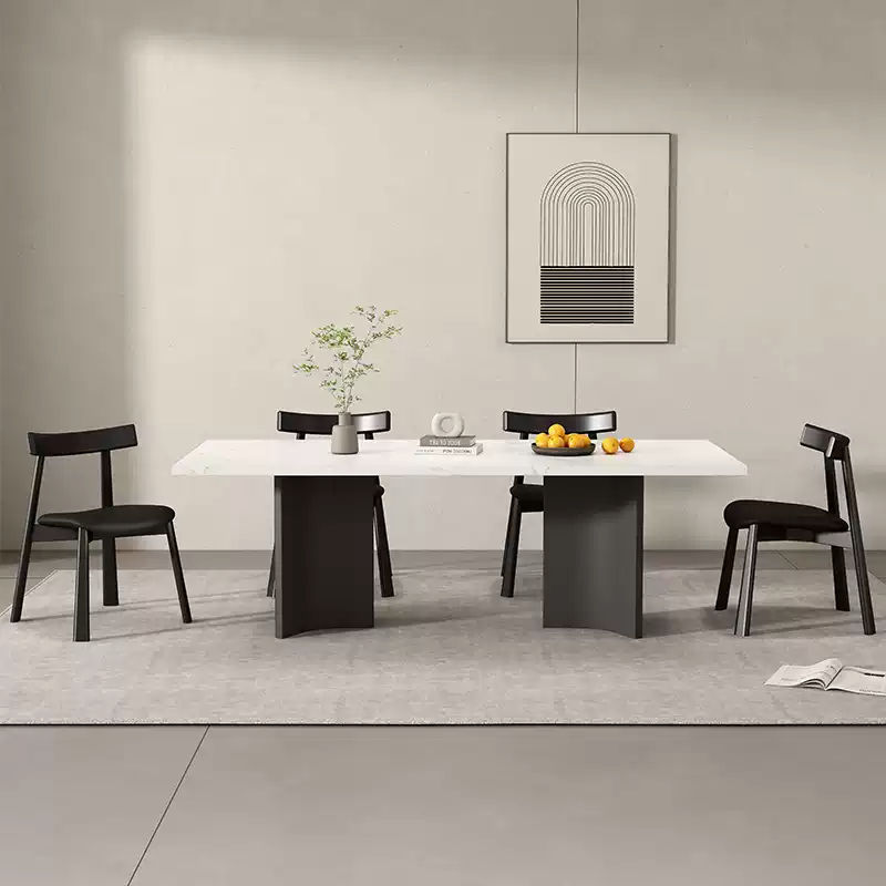 Black Black PU Leather Dining Chairs